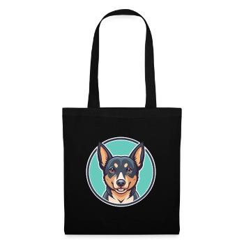 Lancashire Heeler Hunderasse Cartoon Kawaii Clipart - Stoffbeutel - Schwarz - Vorne
