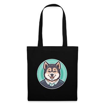 Liangshan Chien Race Dessin animé Kawaii Clipart Animal - Sac en tissu - noir - Devant
