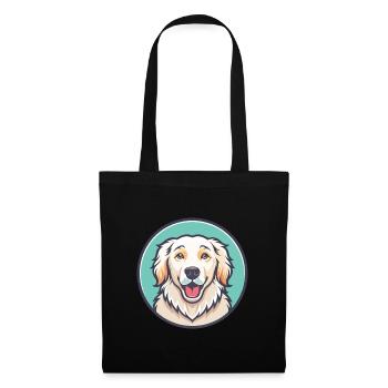 Maremma Sheepdog Dog Breed Cartoon Kawaii Clipart - Tote Bag - black - Front