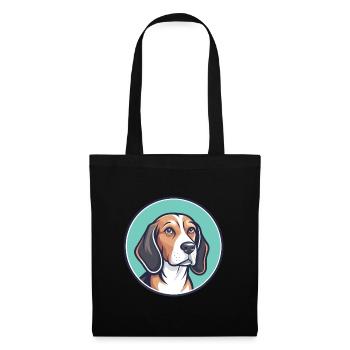 Lévrier letton chien race dessin animé Kawaii Clipart animal de compagnie - Sac en tissu - noir - Devant