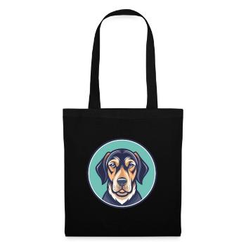 Majestic Tree Hound Dog Breed Funny Cartoon Kawaii - Tote Bag - black - Front