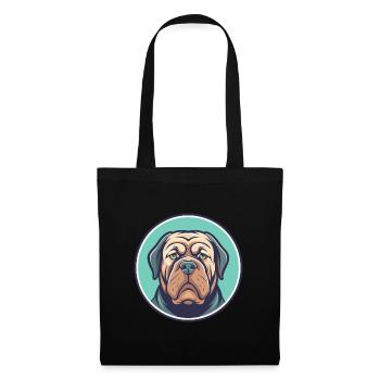 Neapolitanische Dogge Hunderasse Karikatur Kawaii - Stoffbeutel - Schwarz - Vorne