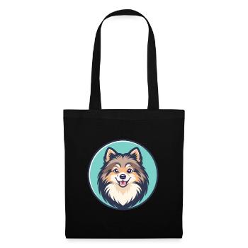 Nordic Spitz Dog Breed Cartoon Kawaii Clipart Pet - Tote Bag - black - Front