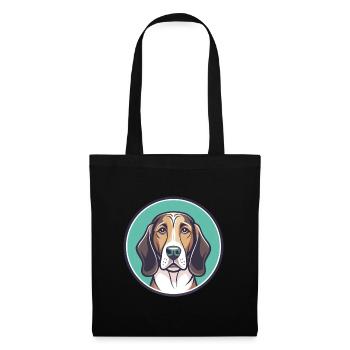 Norman Hound Hund Rasse Cartoon Kawaii Clipart Haustier - Stoffbeutel - Schwarz - Vorne