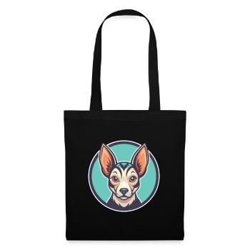 Péruvien Inca Orchidée Chien Race Dessin Animé Kawaii Pet - Sac en tissu - noir - Devant