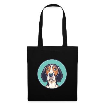 Polish Hunting Hound Dog Breed Cartoon Kawaii Pet - Tote Bag - black - Front