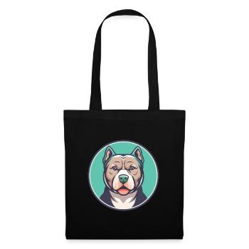 Pitbull Dog Breed Cartoon Character Kawaii Clipart - Tote Bag - black - Front