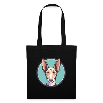 Podenco Andaluz Dog Breed Cartoon Kawaii Clipart - Tote Bag - black - Front
