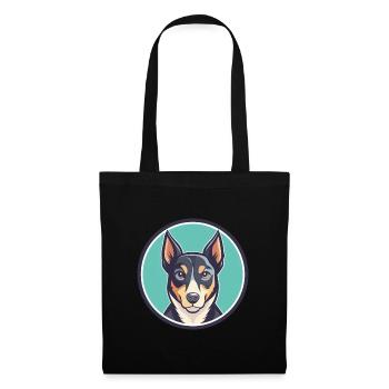 Rastreador Brasileiro Chien Race Dessin animé Kawaii Pet - Sac en tissu - noir - Devant