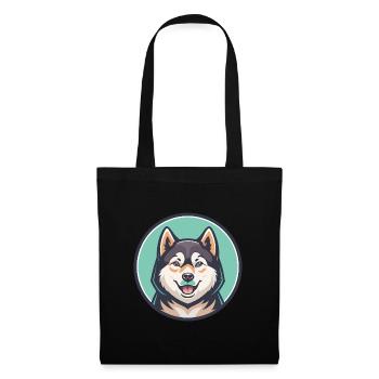 Rize Koyun Chien Race Dessin animé Kawaii Clipart Animal - Sac en tissu - noir - Devant