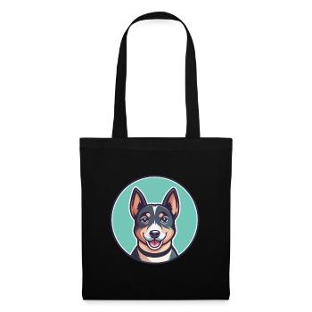 Sapsali Dog Breed Cartoon Character Kawaii Clipart - Tote Bag - black - Front