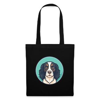 Small Munsterlander Dog Breed Funny Cartoon Kawaii - Tote Bag - black - Front