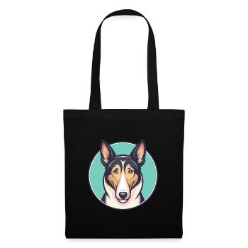 Smooth Collie Dog Breed Cartoon Kawaii Clipart Pet - Tote Bag - black - Front
