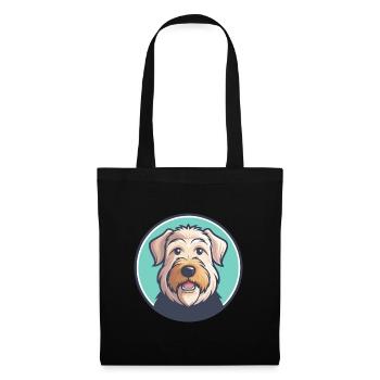Soft Coated Wheaten Terrier Dog Breed Cartoon Pet - Tote Bag - black - Front