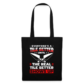 Tiler Construction Worker Ceramics - Tote Bag - black - Front