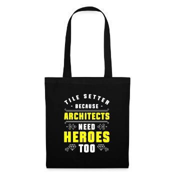 Tiler work - Tote Bag - black - Front