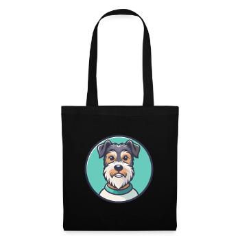 Race de chien Sporting Lucas Terrier Dessin animé Kawaii - Sac en tissu - noir - Devant