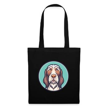 Spinone Italiano Dog Breed Cartoon Kawaii Clipart - Tote Bag - black - Front