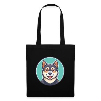 Taigan Dog Breed Cartoon Kawaii Clipart Animal Pet - Tote Bag - black - Front