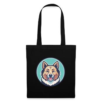 Tang Dog Breed Cartoon Kawaii Clipart Illustration - Tote Bag - black - Front