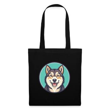 Westsibirische Laika Hunderasse Lustiger Cartoon Kawaii - Stoffbeutel - Schwarz - Vorne