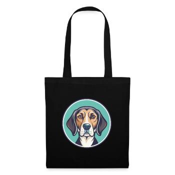 St Hubert Jura Hound Dog Breed Cartoon Kawaii Pet - Tote Bag - black - Front
