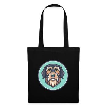Wirehaired Pointing Griffon Dog Breed Cartoon Pet - Tote Bag - black - Front