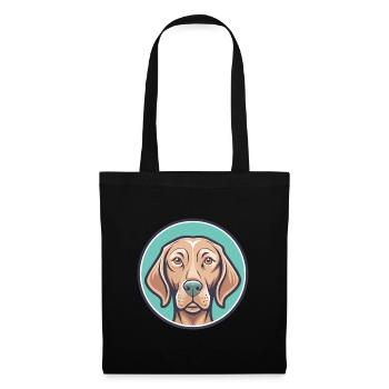 Vizsla chien race dessin animé Kawaii Clipart animal de compagnie - Sac en tissu - noir - Devant
