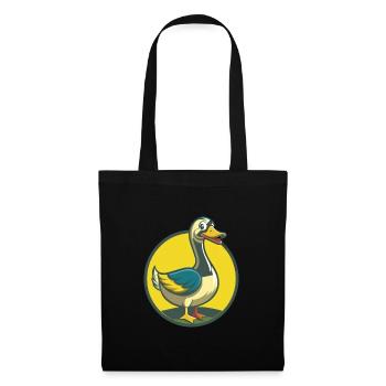 Goose Cute Kawaii Cartoon Clipart Pet Animal - Tote Bag - black - Front