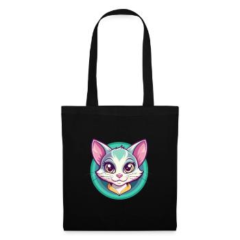 Bambino Chat Race Dessin Animé Kawaii Animal Pet - Sac en tissu - noir - Devant