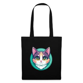 Dilute Calico Cat Breed Cartoon Kawaii Animal Pet - Tote Bag - black - Front