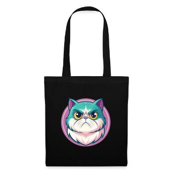 Exotische Kurzhaarkatze Rasse Cartoon Kawaii Tier - Stoffbeutel - Schwarz - Vorne