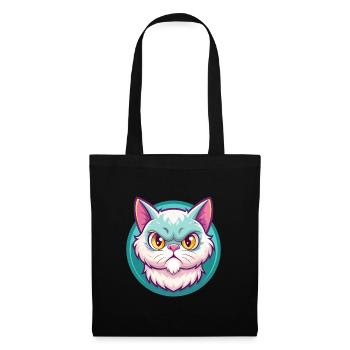 Selkirk Rex Katzenrasse Cartoon Kawaii Tier Haustier - Stoffbeutel - Schwarz - Vorne
