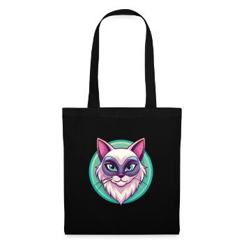 Neva Maskerade Katze Rasse Cartoon Kawaii Tier - Stoffbeutel - Schwarz - Vorne