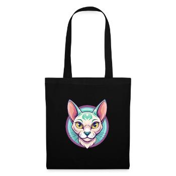 Singapura Katzenrasse Karikatur Kawaii Tier Haustier - Stoffbeutel - Schwarz - Vorne