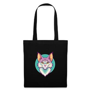 Chat Somali Race Dessin Animé Kawaii Animal Pet - Sac en tissu - noir - Devant