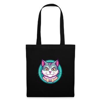 Scottish Shorthair Cat Breed Cartoon Kawaii Animal - Tote Bag - black - Front