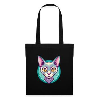 Bombay Chat Race Dessin Animé Kawaii Animal Pet - Sac en tissu - noir - Devant