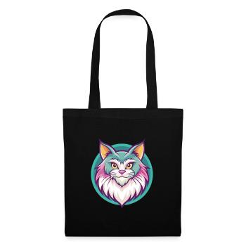 German Longhair Cat Breed Cartoon Kawaii Animal - Tote Bag - black - Front