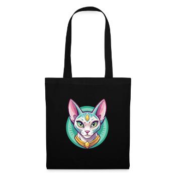 Egyptian Mau Cat Breed Cartoon Kawaii Animal Pet - Tote Bag - black - Front
