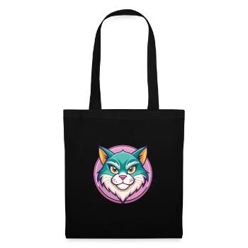 Chypre Chat Race Dessin Animé Kawaii Animal Animal Pet - Sac en tissu - noir - Devant