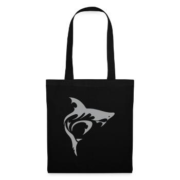 Requin - Sac en tissu - noir - Devant