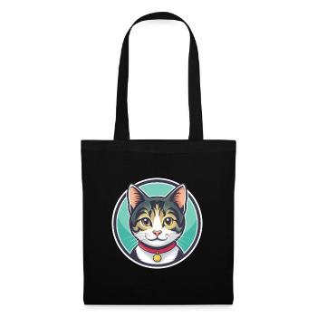 American Wirehair Cat Breed Cartoon Kawaii Animal - Tote Bag - black - Front