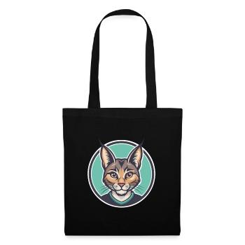 Égéen Chat Race Dessin Animé Kawaii Animal Pet - Sac en tissu - noir - Devant