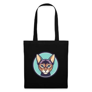 Havanna Braune Katze Rasse Karikatur Kawaii Tier Haustier - Stoffbeutel - Schwarz - Vorne
