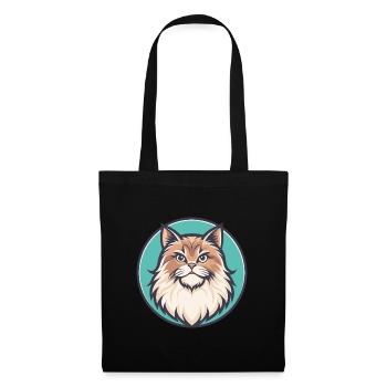 British Longhair Cat Breed Cartoon Kawaii Animal - Tote Bag - black - Front