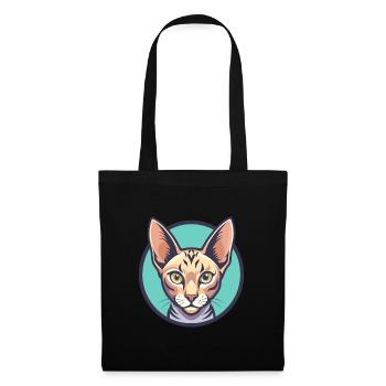 Egyptian Mau Cat Breed Cartoon Kawaii Animal Pet - Tote Bag - black - Front