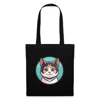 Munchkin Katze Rasse Karikatur Kawaii Tier Haustier - Stoffbeutel - Schwarz - Vorne