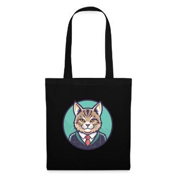 Scottish Straight Cat Breed Cartoon Kawaii Animal - Tote Bag - black - Front