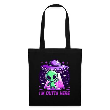Extraterrestre, je suis hors d’ici Extraterrestres - Sac en tissu - noir - Devant